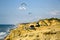 Paragliders flying above Mediterranean near Arsuf coast