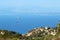 Paragliders flying over the city of Nidri, Lefkada