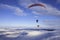 Paragliders over Ingleborough Mountain