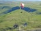 Paragliders in the Peak District Derbyshire from Mam Tor