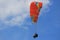 Paragliding activities in the area of Puncak, Bogor