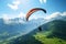 paragliding adventure in green mountains