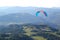 Paragliding concept: Colorful Paraglider with beautiful Natural mountain landscape in Austria