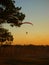 Paragliding concept, Extreme sport. Beauty nature, breathtaking sunset