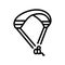 paragliding extreme sport line icon vector illustration