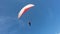 paragliding flying in scenic landscape of Palava Czech republic