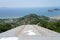 Paragliding launch site on a mountaintop