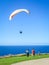 Paragliding in Monte San Pedro on a summer afternoon, A Coruna, Galicia