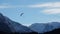 Paragliding from Mount Hoven Skylift in Loen in Vestland in Norway