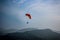 Paragliding in the mountains,india