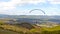 Paragliding over the mountain range