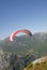 Paragliding over mountains