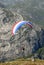 Paragliding over mountains