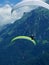 Paragliding, parachute over the mountain