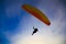 Paragliding Silhouette on blue sky
