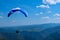 Paragliding sport with nice landscapes