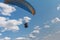 Paragliding sport summer paraglide parachute,  fly