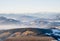 Paragliding starting ramp on mountain Schoeckl with mountainrange Hochschwab