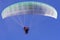 Paragliding in tandem free gliding and blue sky