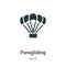 Paragliding vector icon on white background. Flat vector paragliding icon symbol sign from modern sport collection for mobile