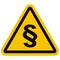 Paragraph, danger sign, yellow vector illustration, triangle shape