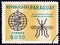 PARAGUAY - CIRCA 1962: A stamp printed in Paraguay shows Mosquito and W.H.O. emblem, circa 1962.