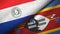 Paraguay and Eswatini Swaziland two flags textile cloth