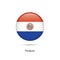 Paraguay flag - round glossy button