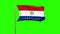 Paraguay flag with title waving in the wind