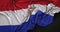 Paraguay Flag Wrinkled On Dark Background 3D Render