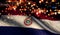 Paraguay National Flag Light Night Bokeh Abstract Background