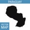 Paraguay vector map with title