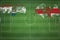 Paraguay vs England Soccer Match, national colors, national flags, soccer field, football game, Copy space
