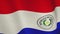 Paraguay waving background flag means freedom and nation - seamless video loop