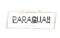 Paraguay  Welcome to text Neon lettering typography. Word for logotype, badge, icon, postcard, logo, banner Vector Illustration