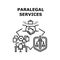 Paralegal Services Vector Concept Illustration