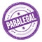 PARALEGAL text on violet indigo round grungy stamp