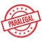 PARALEGAL text written on red vintage round stamp