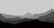 Parallax animation of gray steep rocky hill scenery