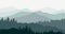 Parallax animation of lush pine forest and mountains