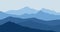 Parallax animation video of mountain scenery with fresh blue theme