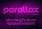 Parallax vector linear neon typefaces, alphabet, letters, font,