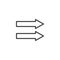 Parallel Arrows line icon