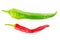 Parallel horizontal  peppers hot red green pair of vegetables hot sauce seasoning asia
