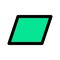 Parallelogram Filled Line Style Icon