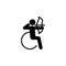 paralympic, archery icon. Element of disabled human in sport icon for mobile concept and web apps. Detailed paralympic, archery ic