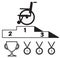 Paralympic games, podium and medals icons