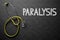 Paralysis Handwritten on Chalkboard. 3D Illustration.