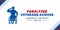 Paralyzed Veterans Across America Month background or banner design template