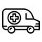 Paramedic ambulance icon, outline style